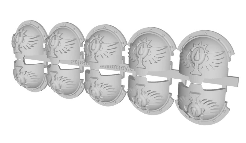 10x Grail Knights - 10th Ed. Terminator Ridged Pads
