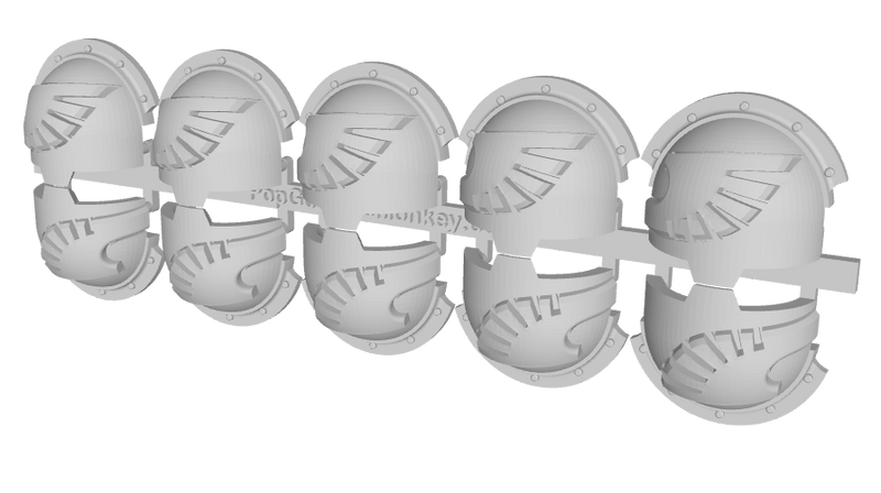 10x Silver Hawks (L) - 10th Ed. Terminator Ridged Pads