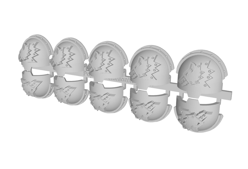 10x Iron Wolves - T:10d Indomitus Prime Pads