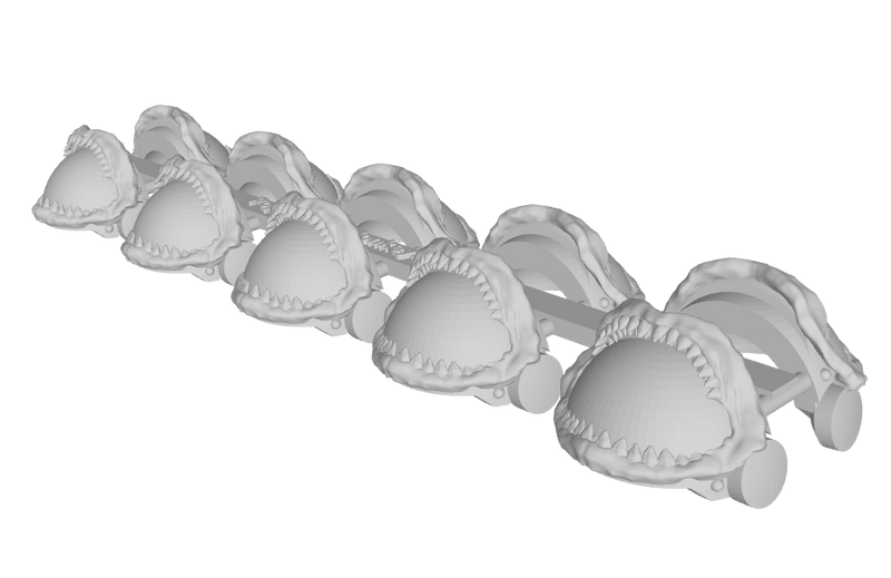 5x Great Shark Jaws - T:3a Tartaros Shoulder Sets