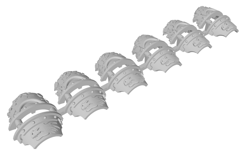 6x Dragon Head - 3rd Ed. Cataphractii Shoulder Sets