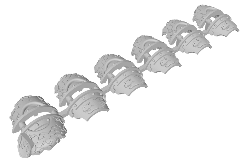 6x Dragon Head Squad- 3rd Ed. Cataphractii Shoulder Sets