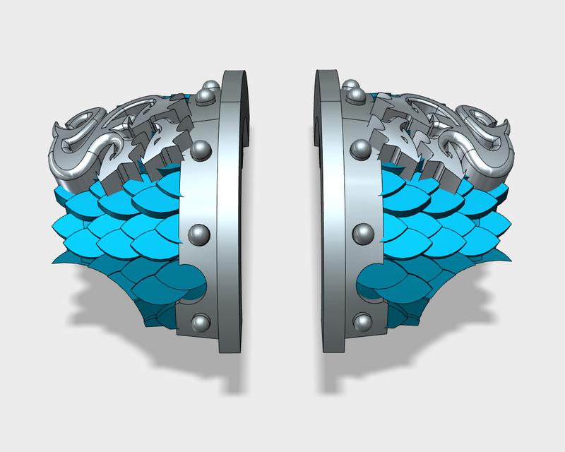 6x Hydra Legion - 3rd Ed. Cataphractii Voidscale Shoulders