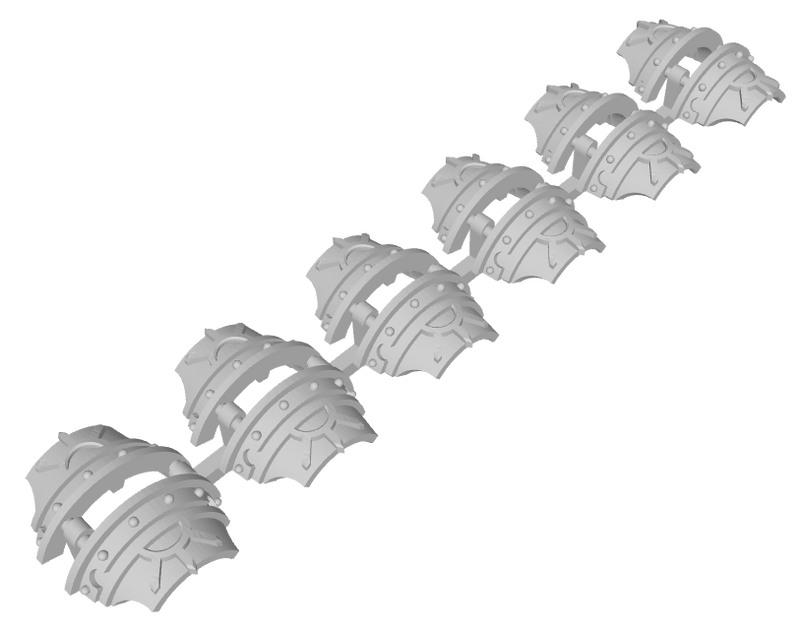 6x Justaerin Eye - 3rd Ed. Cataphractii Spiked-side Set