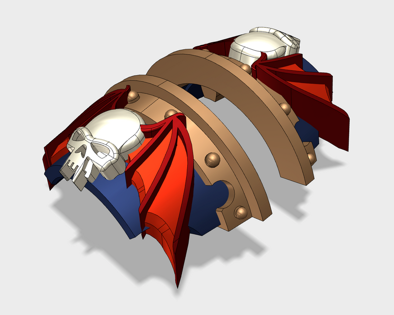 6x Nightmare Legion - 3rd Ed. Cataphractii Shoulder Sets