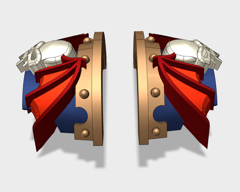 6x Nightmare Legion - 3rd Ed. Cataphractii Shoulder Sets