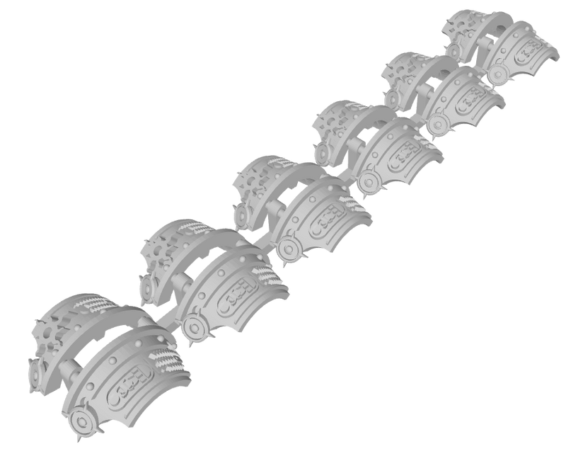 6x Sorcerer Sun Glyphs - 3rd Ed. Cataphractii Shoulder Sets