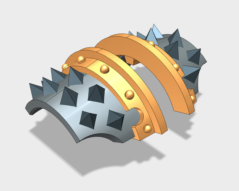 6x Square Spiked - 3rd Ed. Cataphractii Shoulder Sets