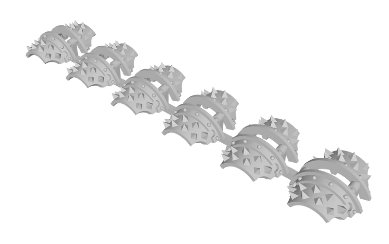 6x Square Spiked - 3rd Ed. Cataphractii Shoulder Sets