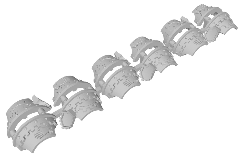 6x Mech Hands - 3rd Ed. Cataphractii w/Tilt Shield Sets