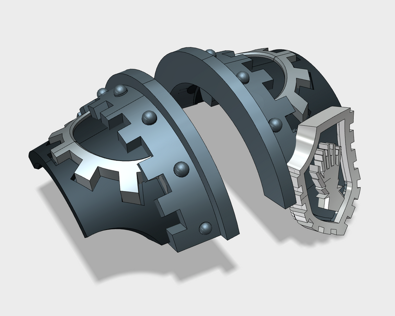 6x Mech Hands 2 - 3rd Ed. Cataphractii w/Hand Shield Sets