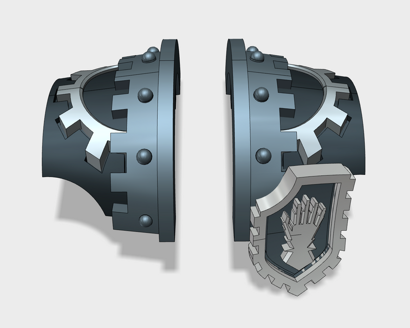 6x Mech Hands 2 - 3rd Ed. Cataphractii w/Hand Shield Sets