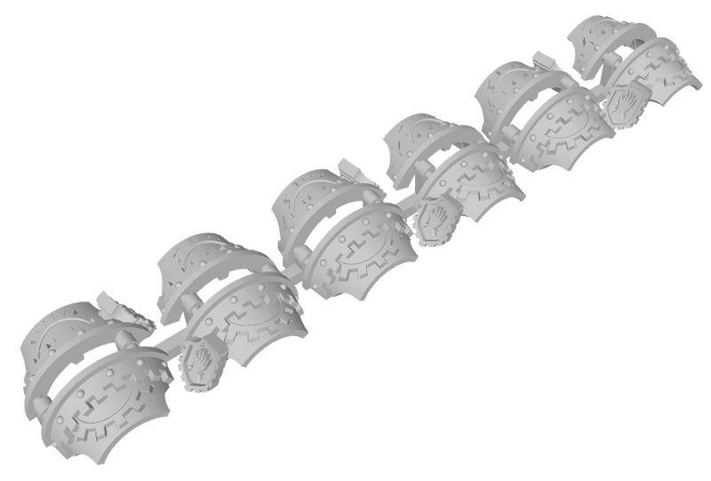 6x Mech Hands 2 - 3rd Ed. Cataphractii w/Hand Shield Sets