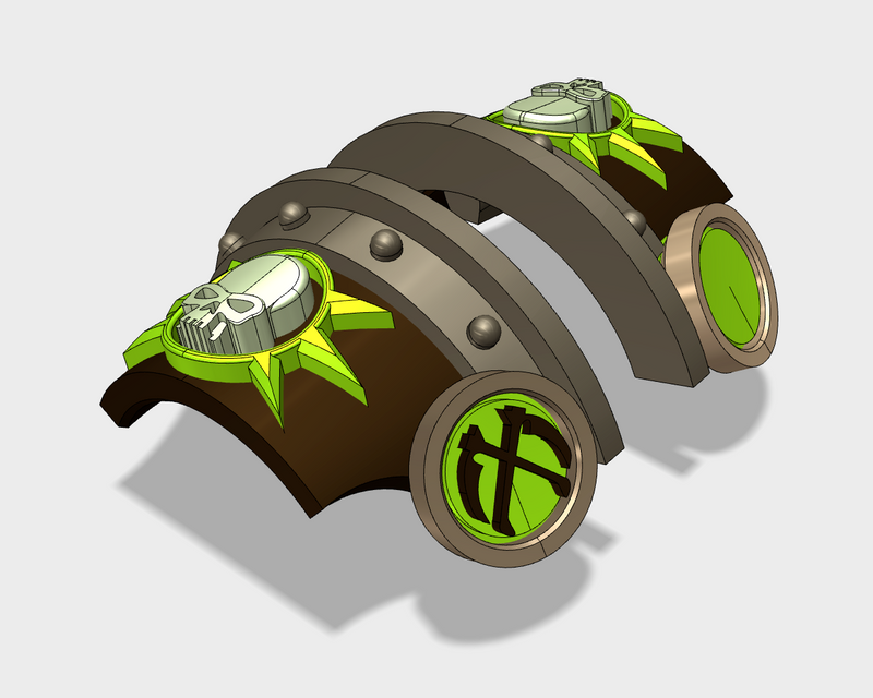 6x Plague Sun - 3rd Ed. Cataphractii Warden Shoulders