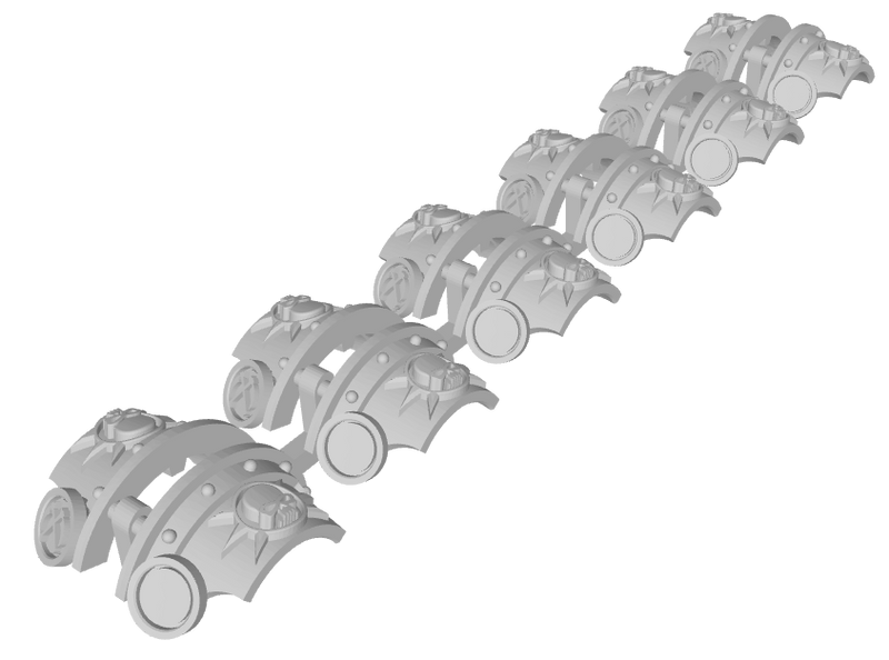 6x Plague Sun - 3rd Ed. Cataphractii Warden Shoulders