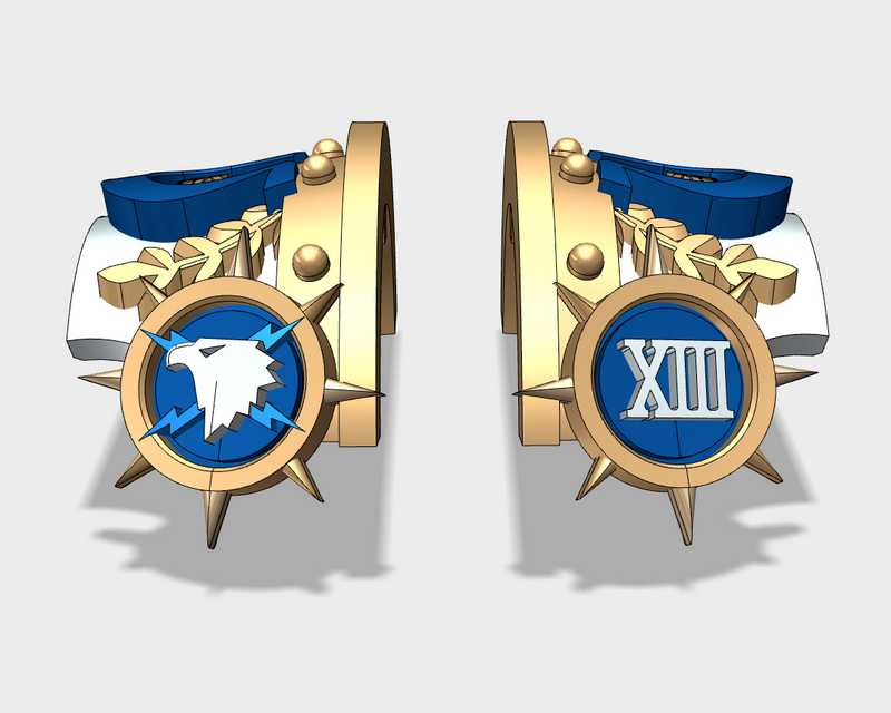 6x Ultra Legion Crusader - 3rd Ed. Cataphractii Shoulder Sets