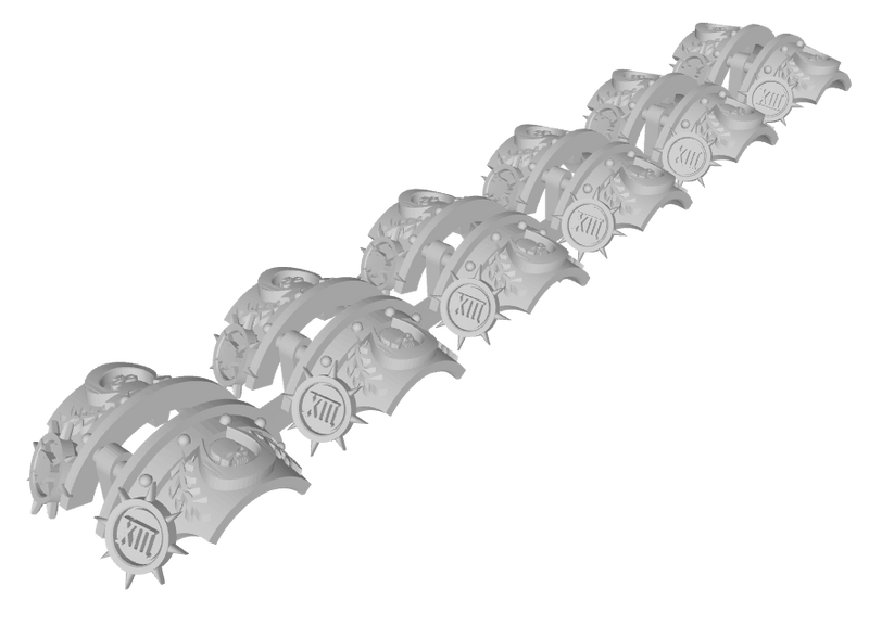 6x Ultra Legion Crusader - 3rd Ed. Cataphractii Shoulder Sets