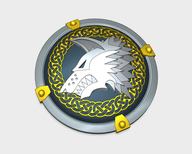 Shaggy Wolf - Round Terminator Shields