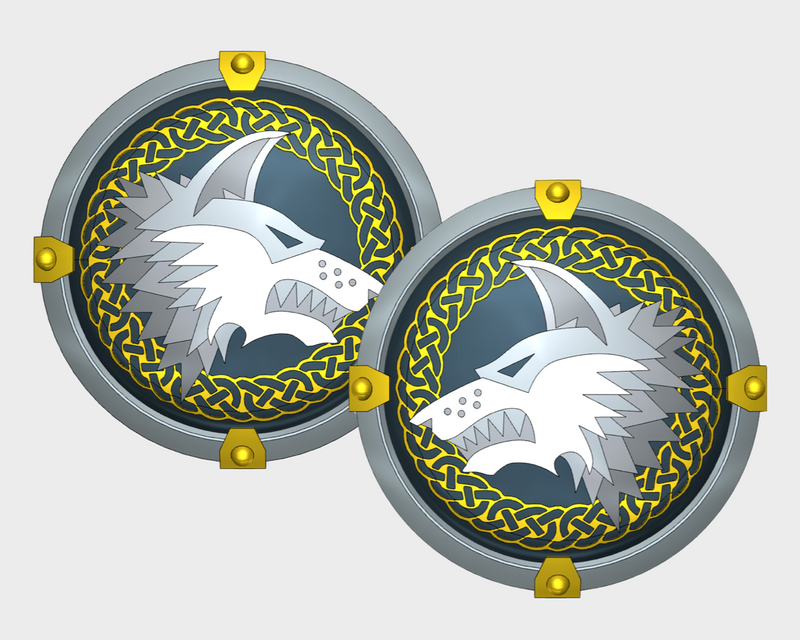Shaggy Wolf - Round Terminator Shields