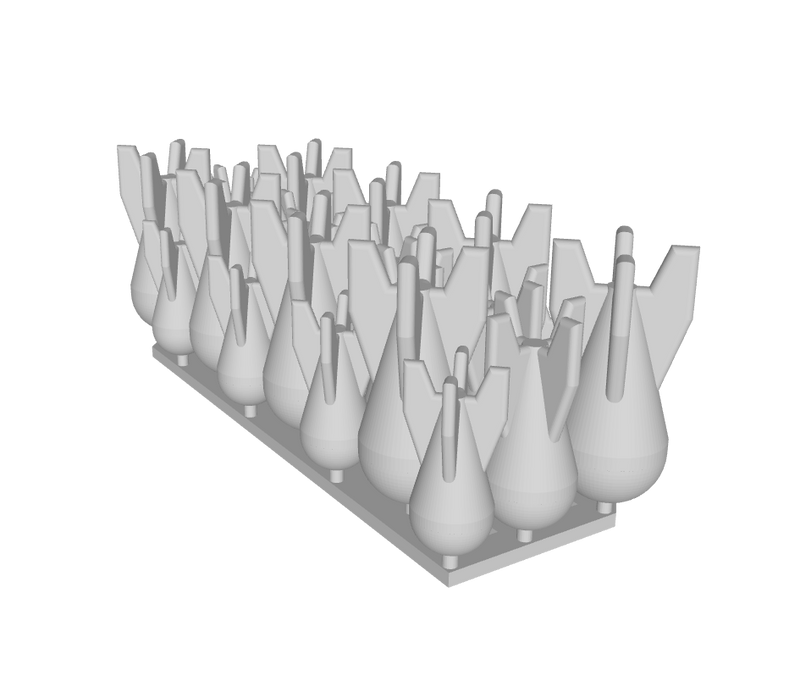 24x Classic Teardrop Bombs