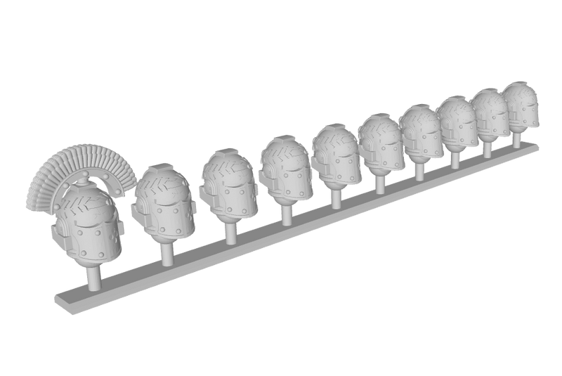 10x Maltese Cross - Laureled Templar Squad Helms (30k Scale)
