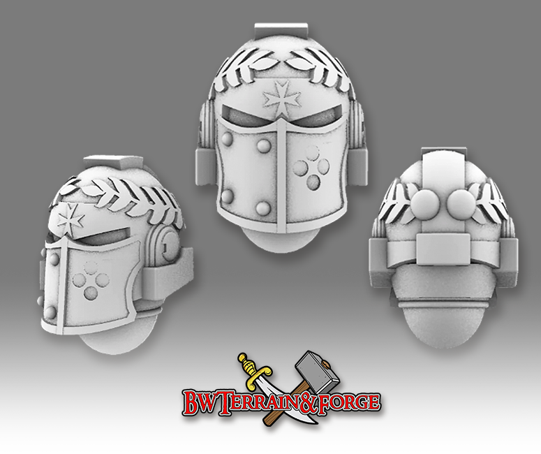 10x Maltese Cross - Laureled Templar Helms