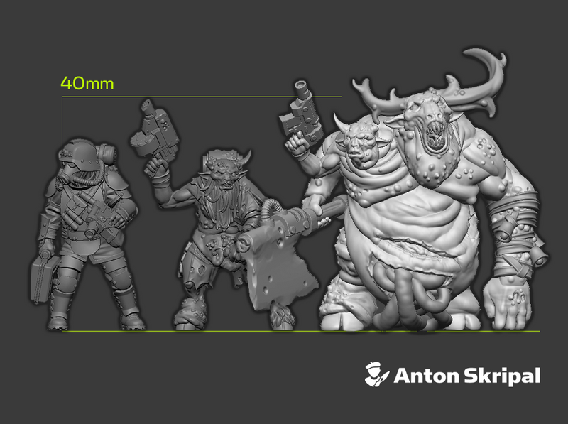 Plague-Herd: Accursed Beastmen Mob