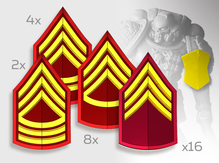 30x USMC Formal - Shoulder Shield Ranks