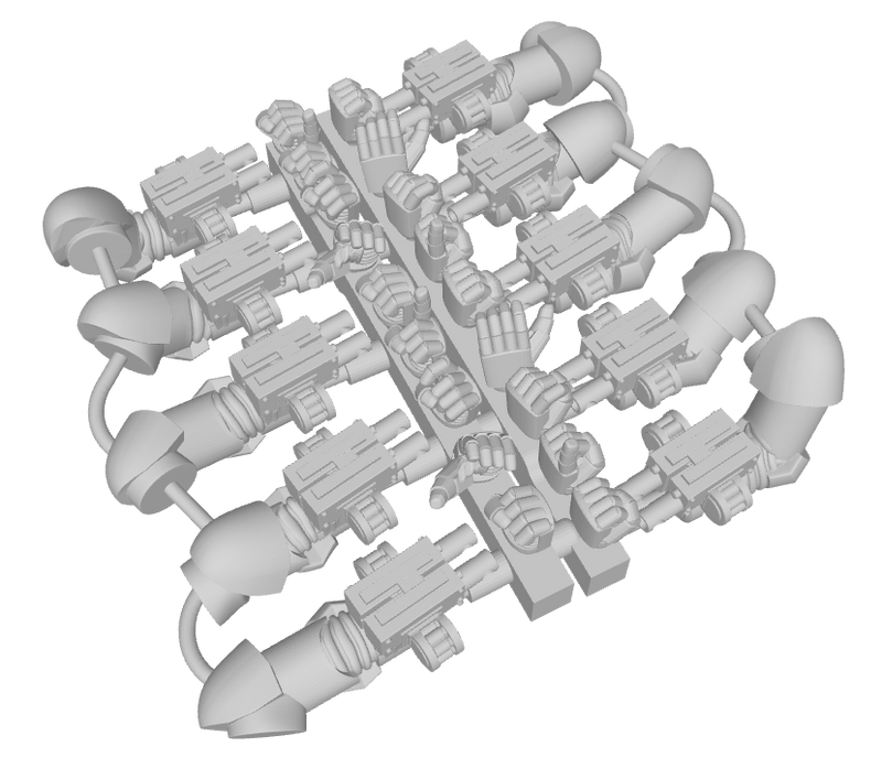 Marine : Mk1 Wrist-Mounted Bolters