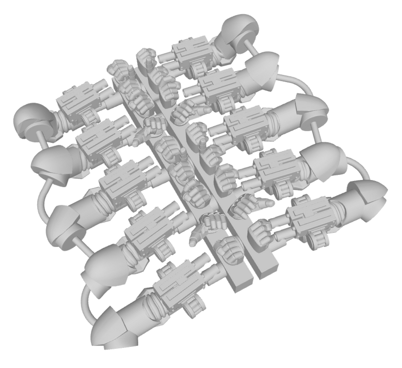 Marine : Mk1 Wrist-Mounted Bolters