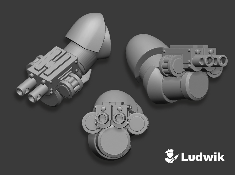 Marine : Mk1 Wrist-Mounted Bolters