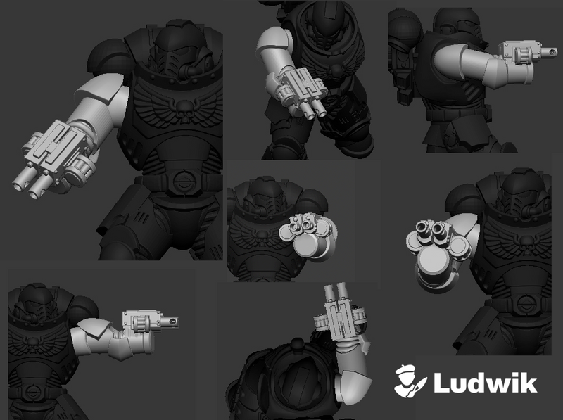 Marine : Mk1 Wrist-Mounted Bolters