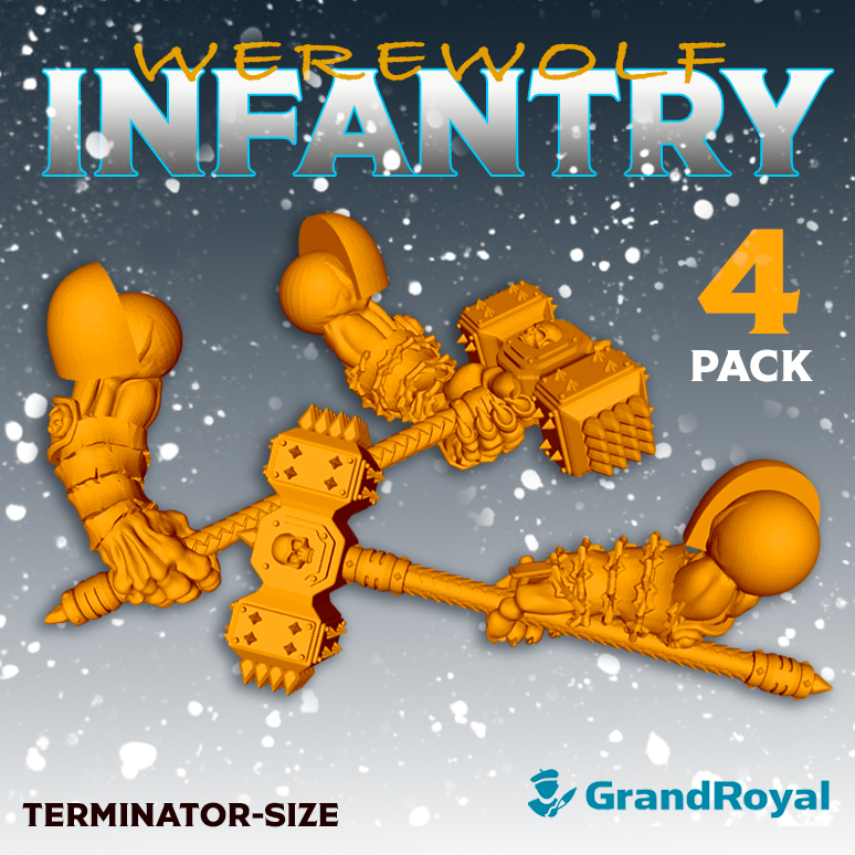 4x Werewolf Infantry - Storm Hammers