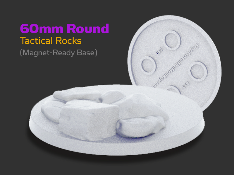 Right-foot Tactical Rocks : 60mm Round Bases