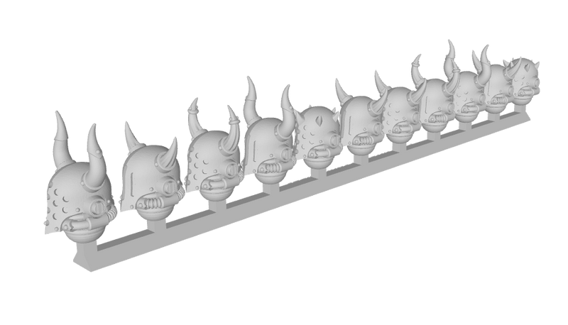 11x Faceless - RW Wicked Horned Helms