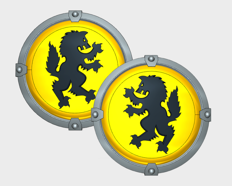 Wolf Rampant - Round Terminator Shields