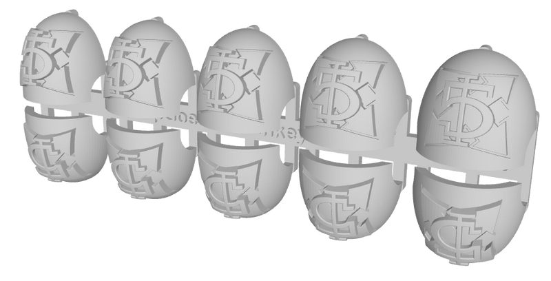 10x Assault 2/ Goth 5 - G:10 Right Shoulder Pads