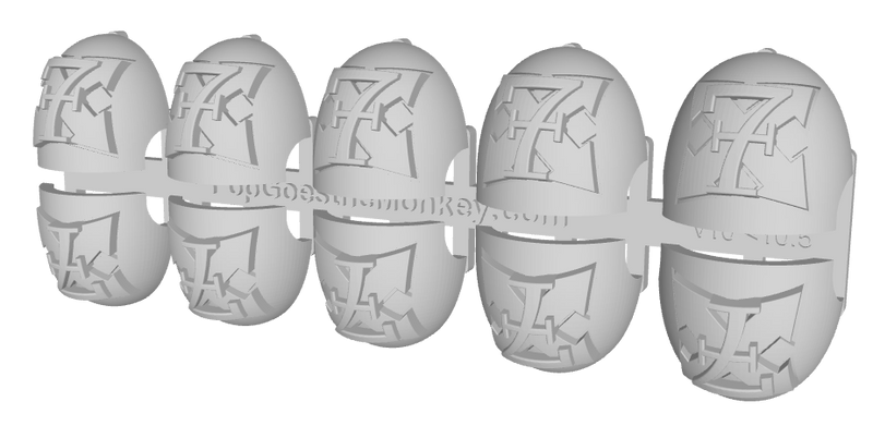 10x Assault 2/ Goth 7 - G:10 Right Shoulder Pads