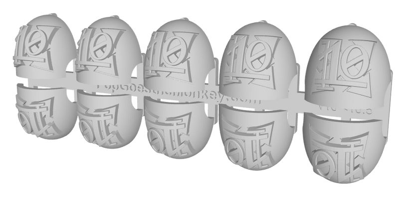10x Assault 2/ Goth 10 - G:10 Right Shoulder Pads