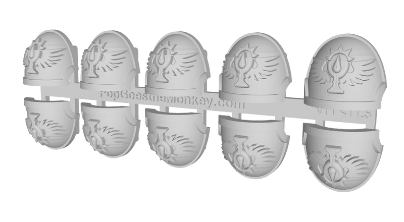 10x Grail Knights - G:10a Shoulder Pads