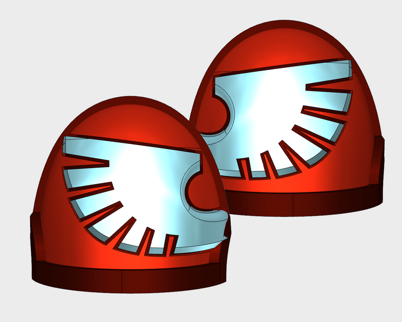 5x Silver Hawks - G:10a Shoulder Pad Sets