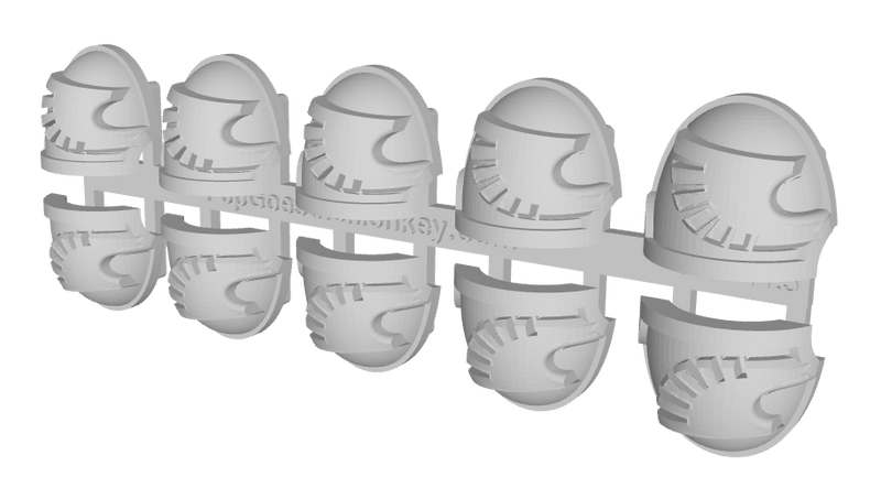 5x Silver Hawks - G:10a Shoulder Pad Sets
