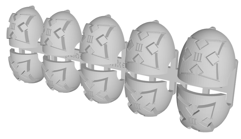 10x Assault 2/ 3rd Squad - G:10 Right Shoulder Pads