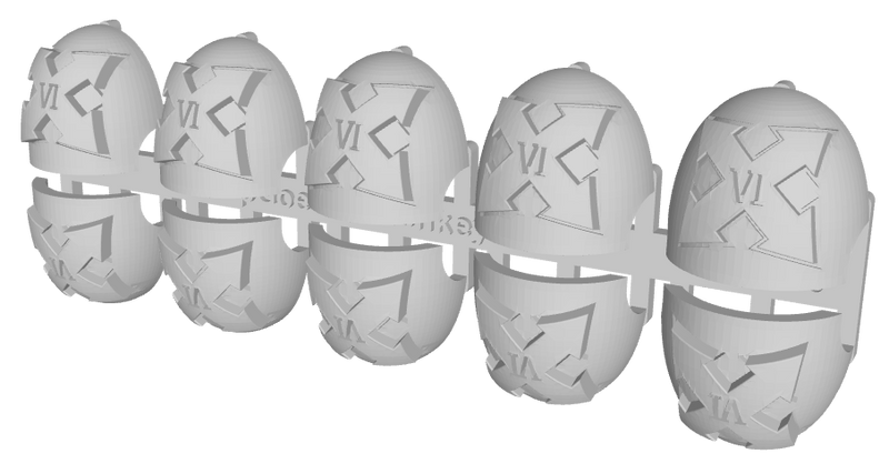 10x Assault 2/ 6th Squad - G:10 Right Shoulder Pads