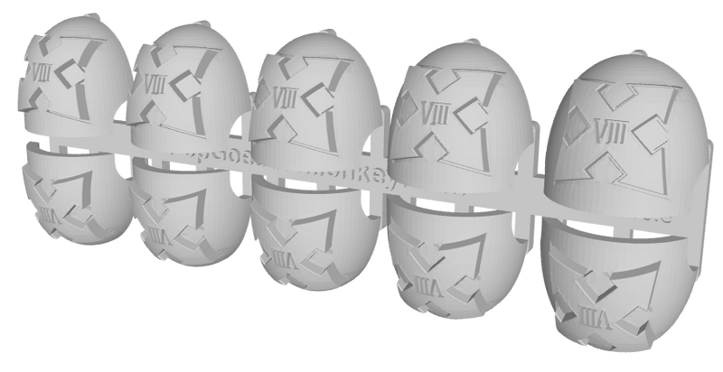10x Assault 2/ 8th Squad - G:10 Right Shoulder Pads
