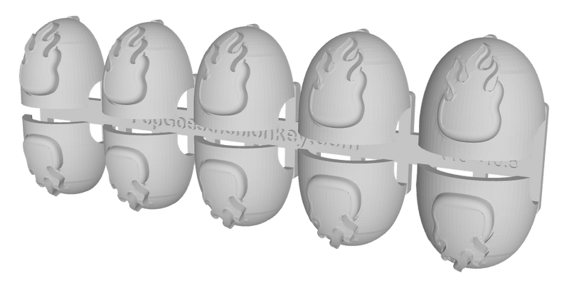 10x Flame - G:10 Right Shoulder Pads