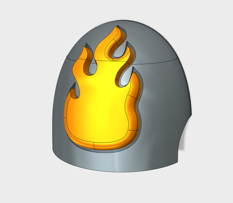 10x Flame - G:10 Right Shoulder Pads
