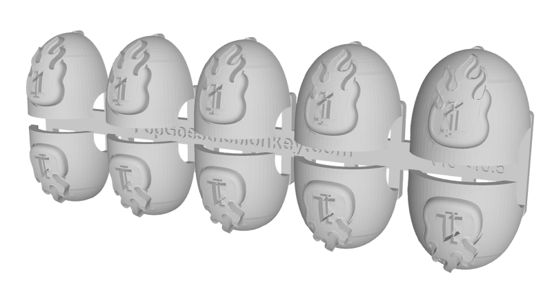 10x Flame/ Goth 1 - G:10 Right Shoulder Pads