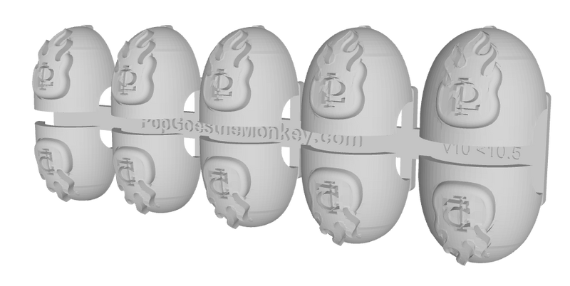 10x Flame/ Goth 2 - G:10 Right Shoulder Pads