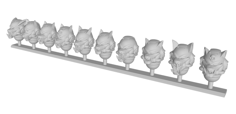 10x Variety Set - G:11 Hellhound Helms